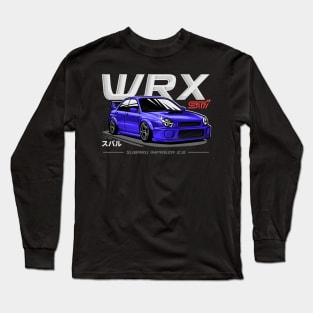 JDM car Subaru Impreza WRX STI BLUE Long Sleeve T-Shirt